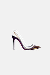 Christian Louboutin Gold Deri ve PVC Topuklu Ayakkabı Gold - 37.5